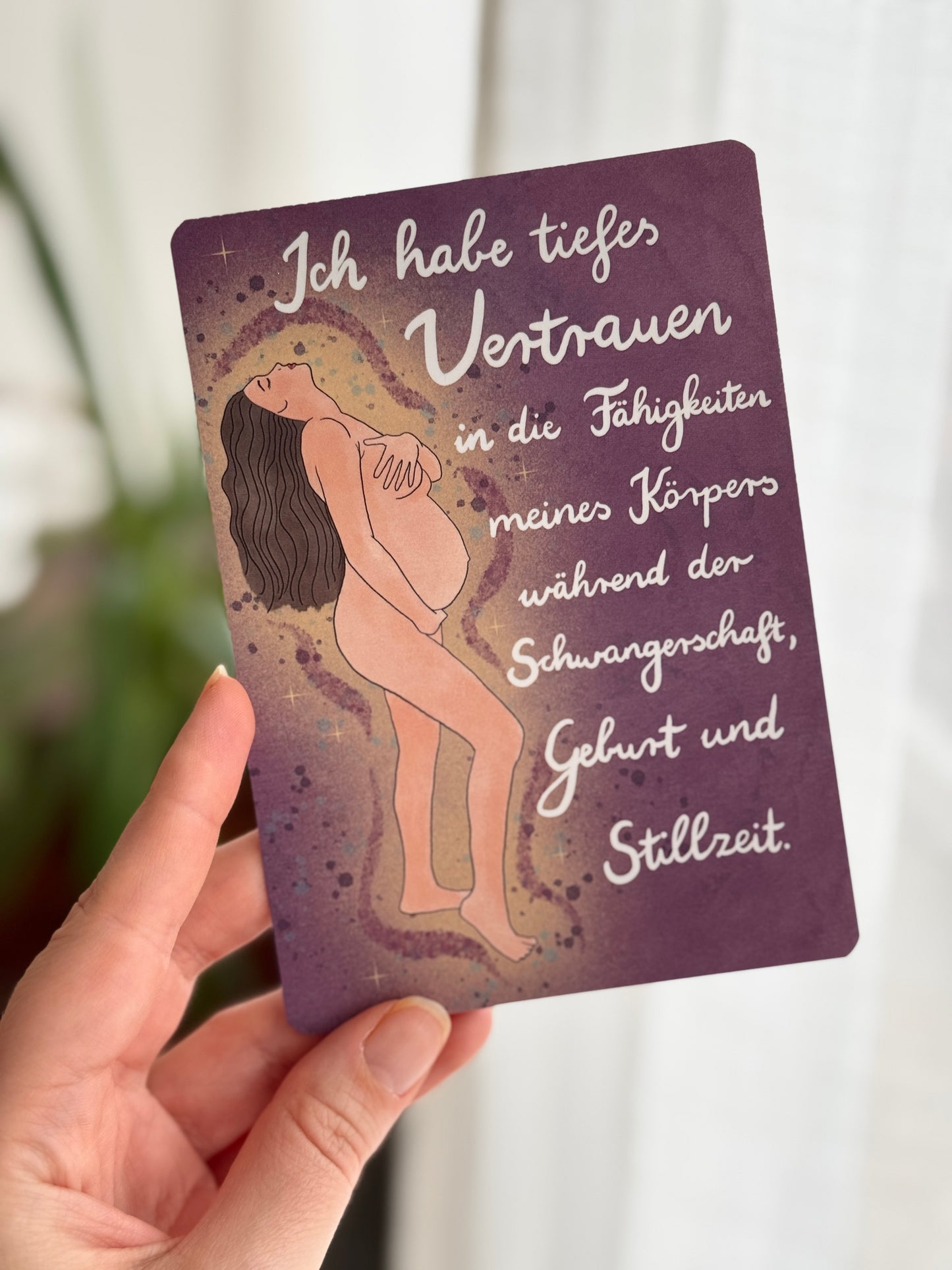 Schwangerschaft und Geburt Affirmationskarten
