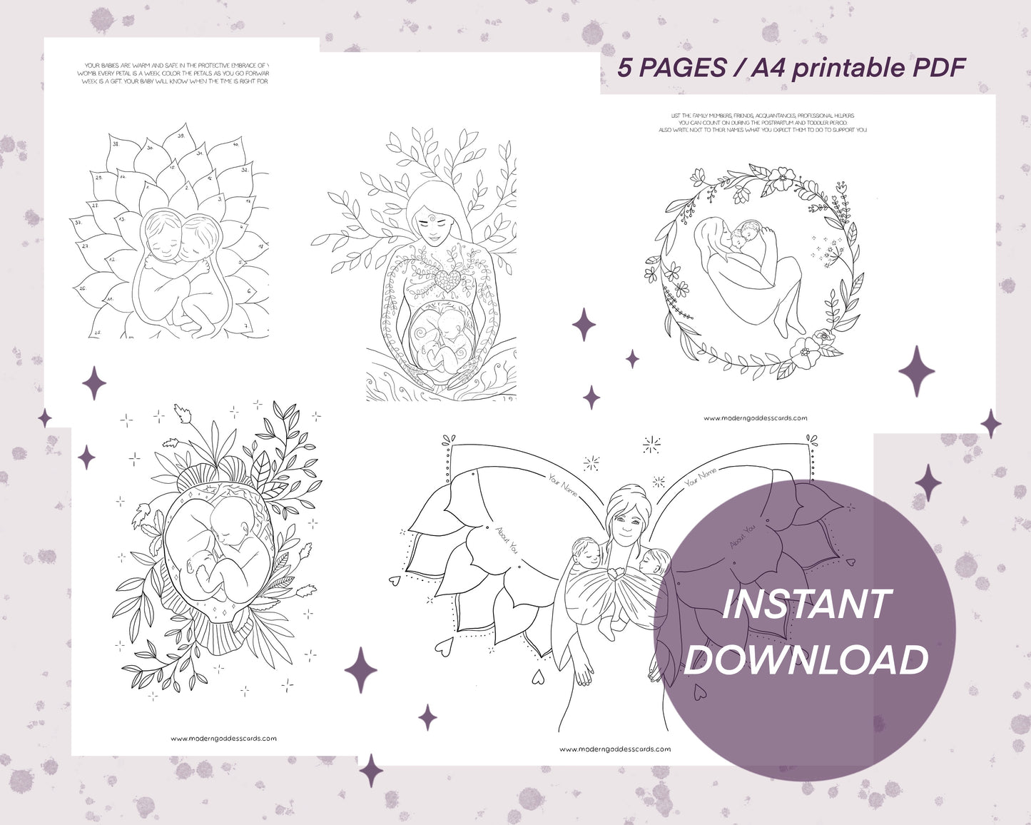 Twins - 5 beautiful coloring pages