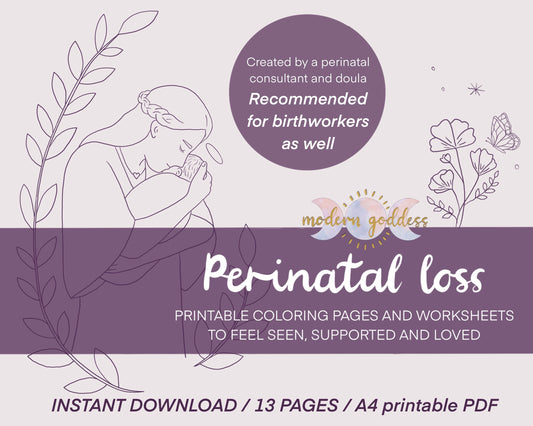 FREE! Perinatal Loss - printable coloring pages and worksheets to feel seen, supported and loved