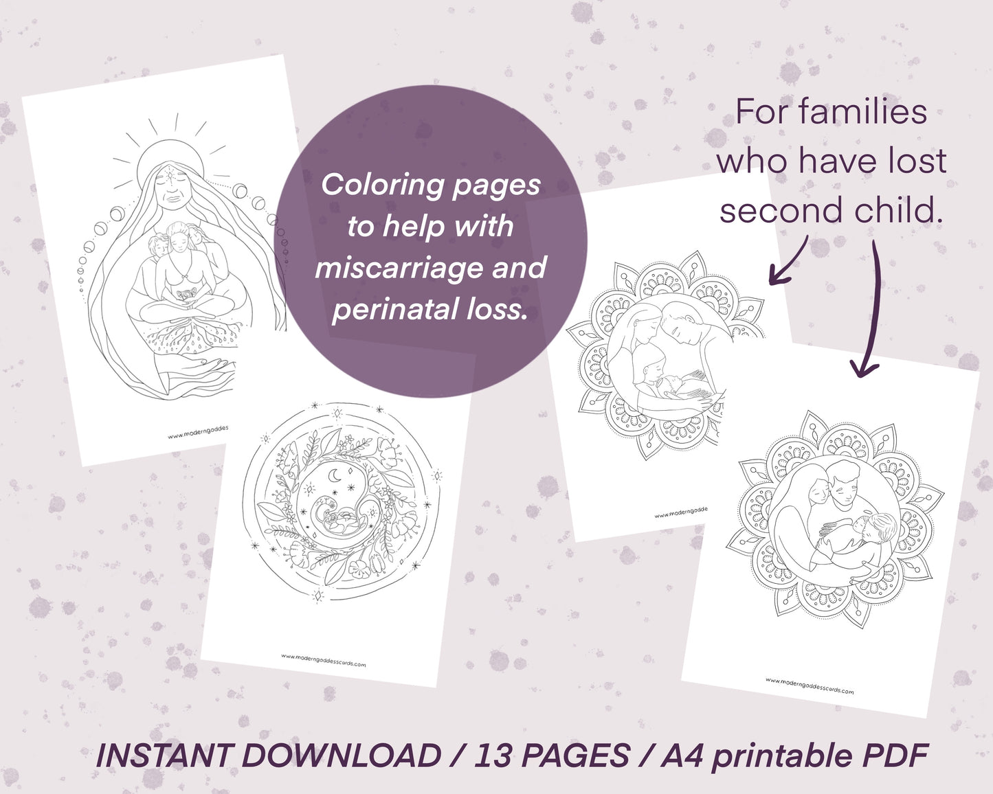 FREE! Perinatal Loss - printable coloring pages and worksheets to feel seen, supported and loved