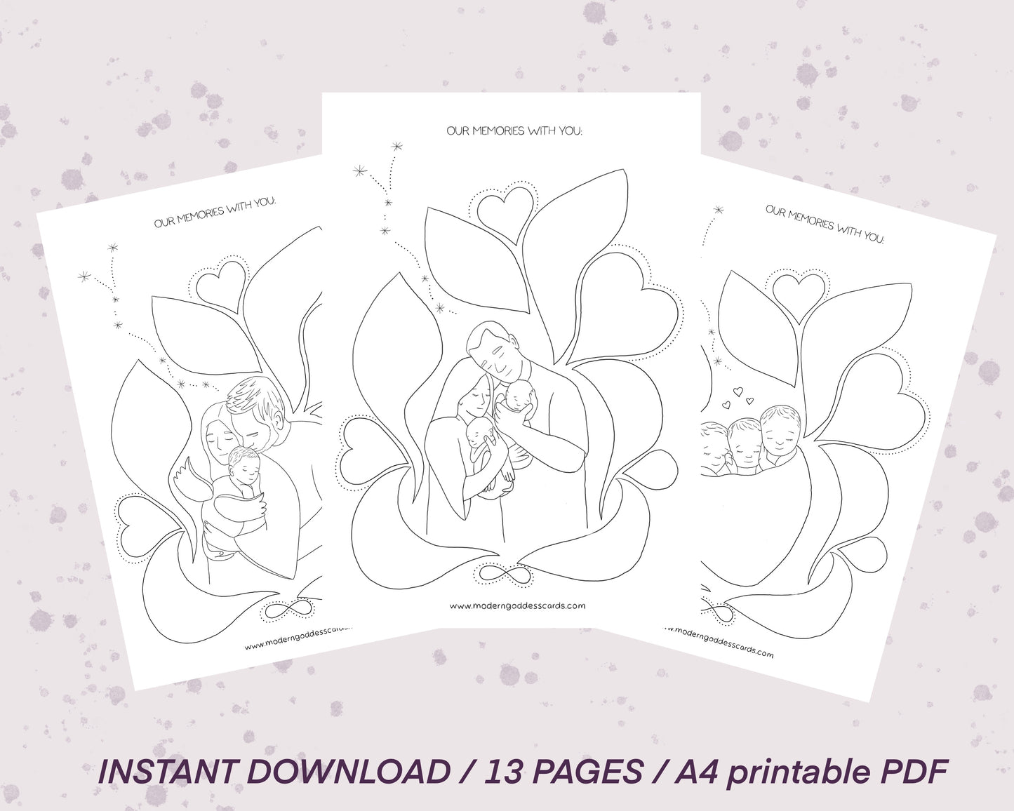 FREE! Perinatal Loss - printable coloring pages and worksheets to feel seen, supported and loved